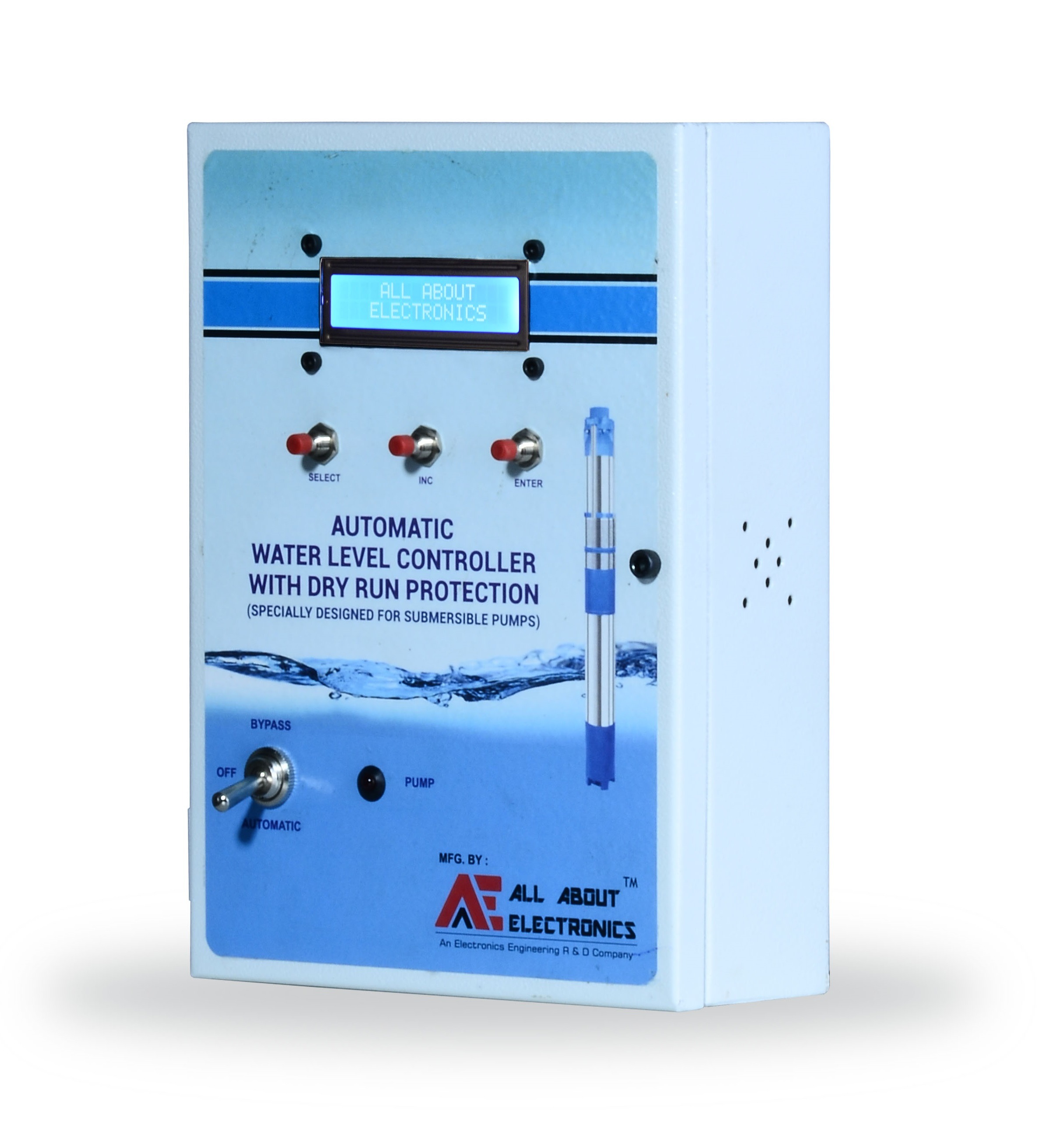 DRWLC-03 3-Phase Automatic Water Level Controller With Dry Run Protection