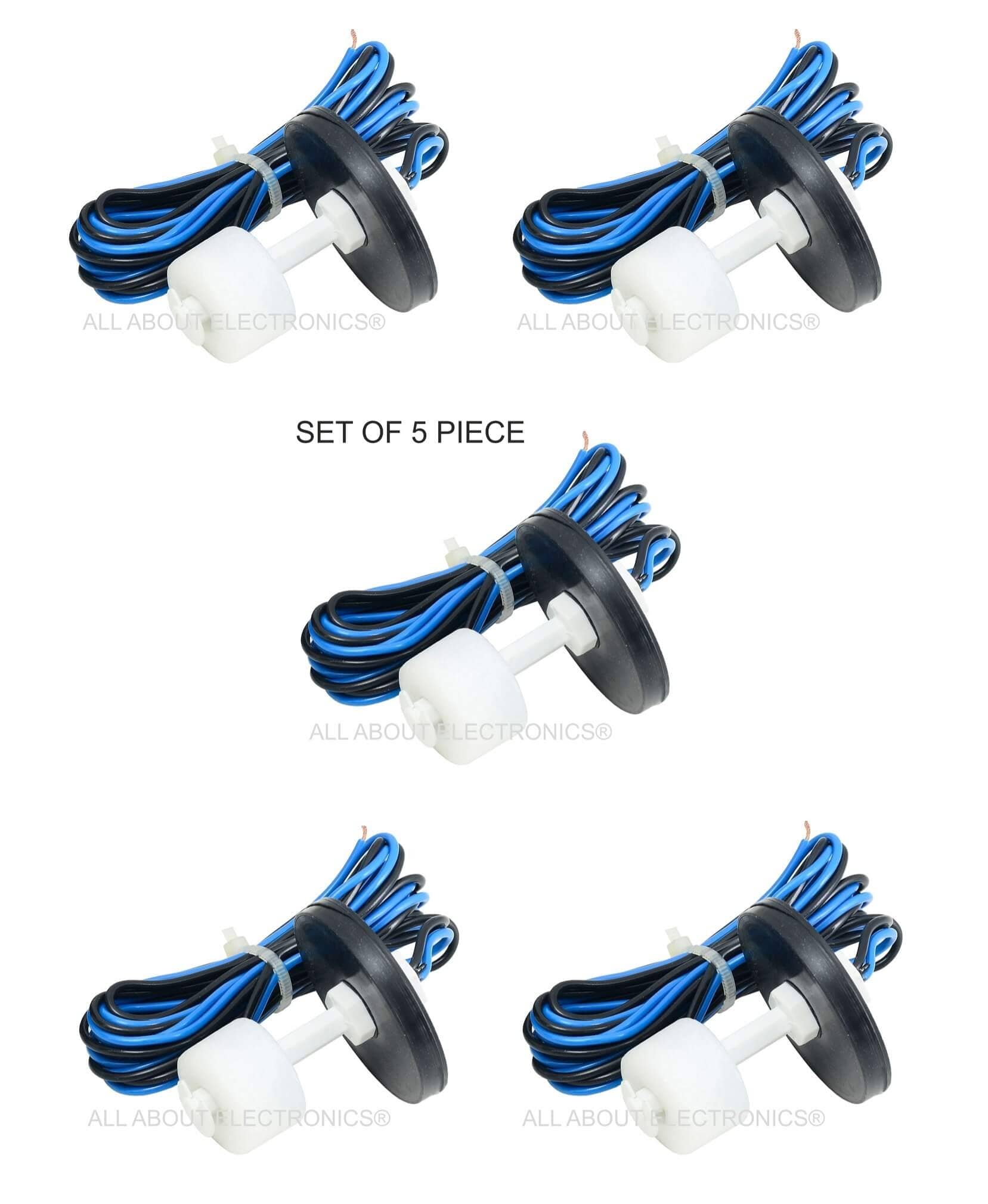 Float Sensor Switch  For Water Level Controller Normally Close Type(NC),Set of 5 Pcs.