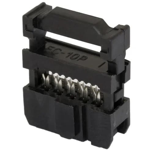 Frc Connector Female 10 Pin 254mm Pitch Press Mount 8148