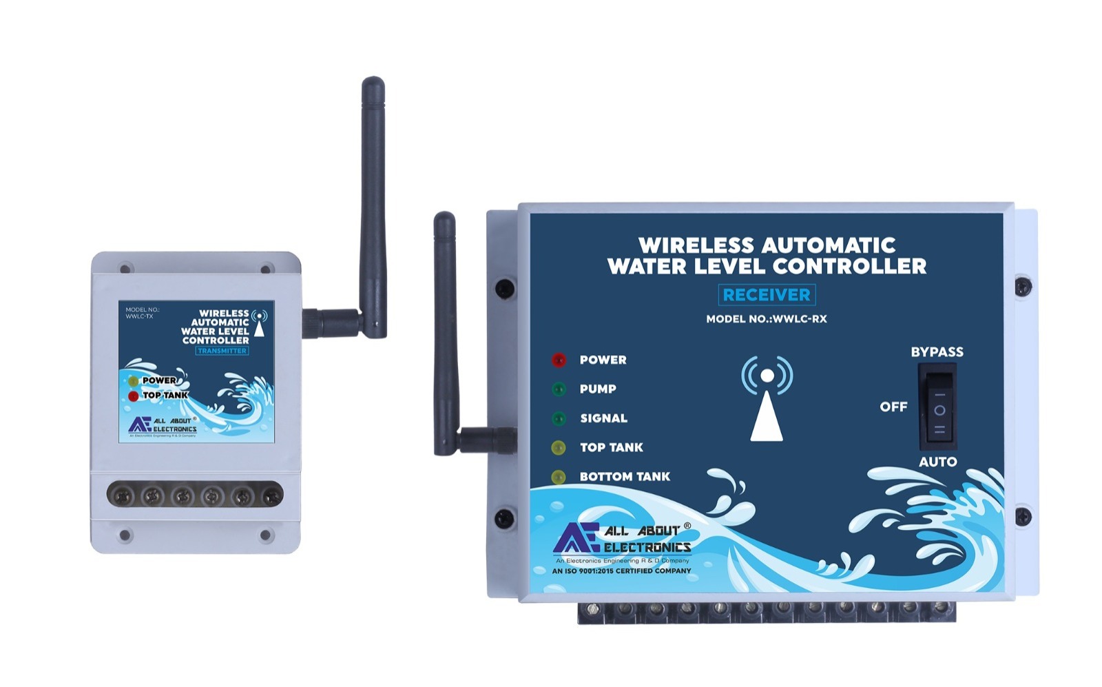 Wireless Automatic Water Level Controller Model No.WWLC-TX/RX - Single Phase