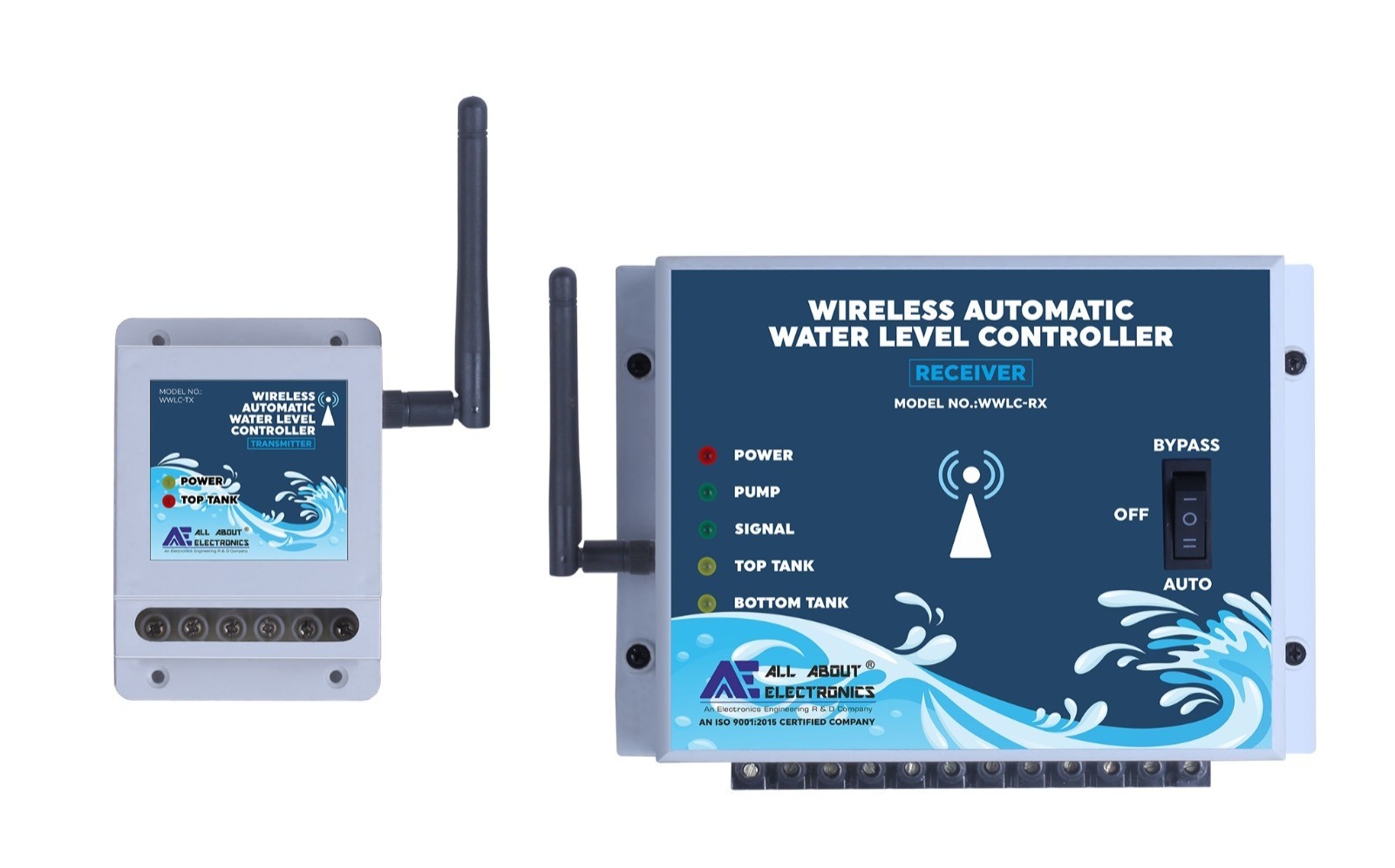 Wireless Automatic Water Level Controller Model No.WWLC-TX/RX - Three Phase